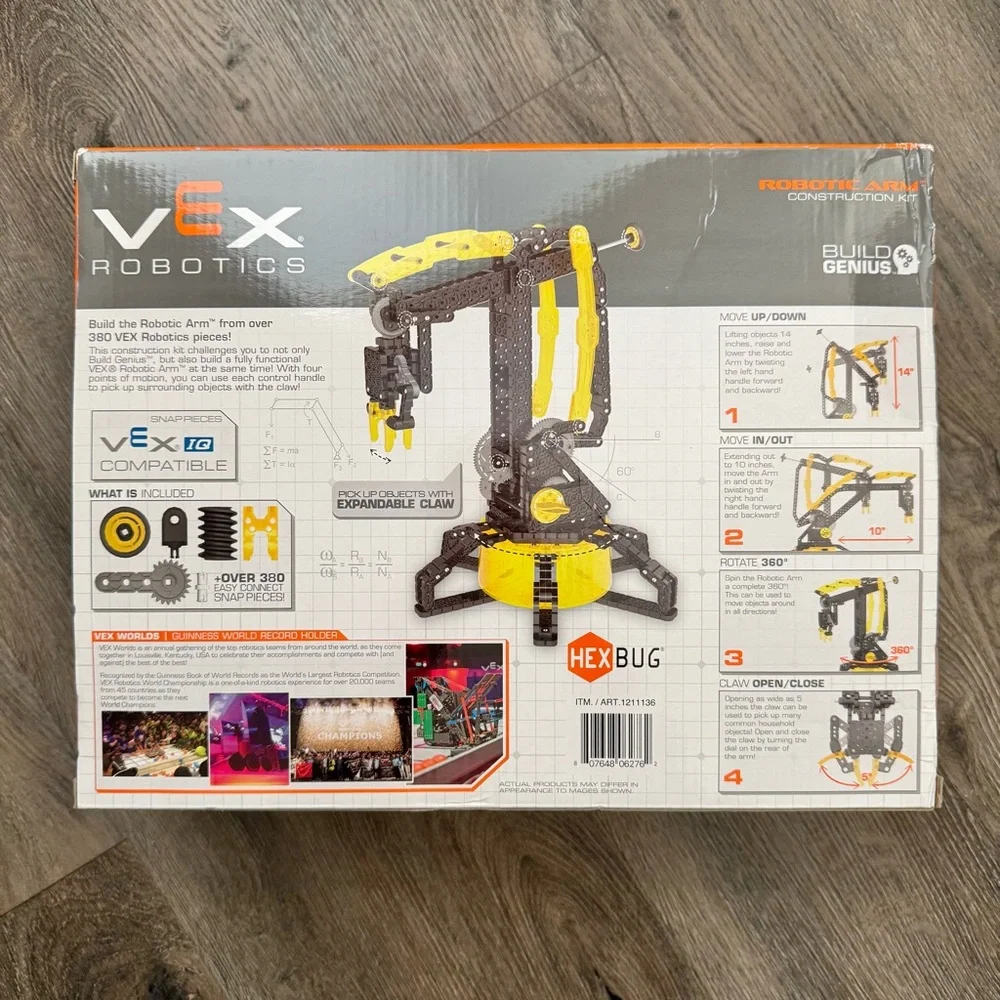 NEW HEXBUG VEX Robotics Yellow and Black Robotic Arm Construction Kit